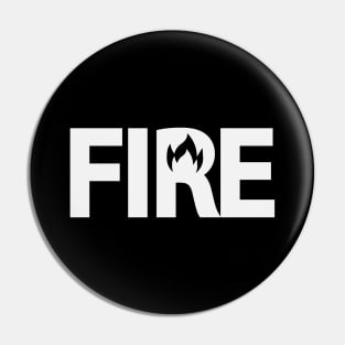 Fire artistic typography design Pin