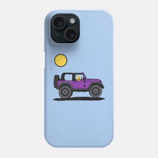 Purple Wrangler with Dog Phone Case