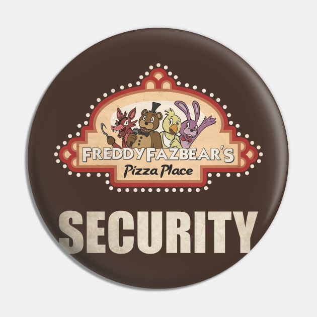 Five Nights at Freddy's - FNAF - Freddy Fazbear's Pizza Security Pin by Kaiserin