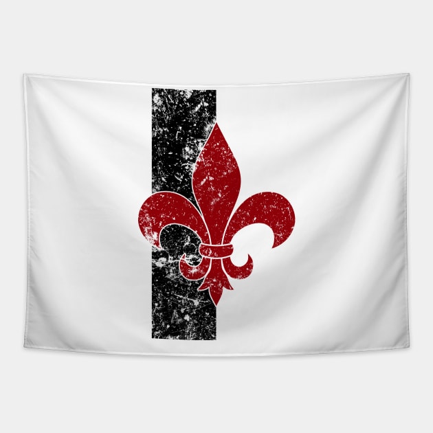 Fleur de lis Bloody Rose Tapestry by SimonBreeze