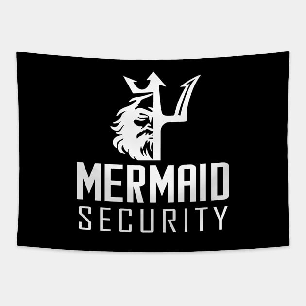 'Mermaid Security' Amazing Mermaids Dad Gift Tapestry by ourwackyhome