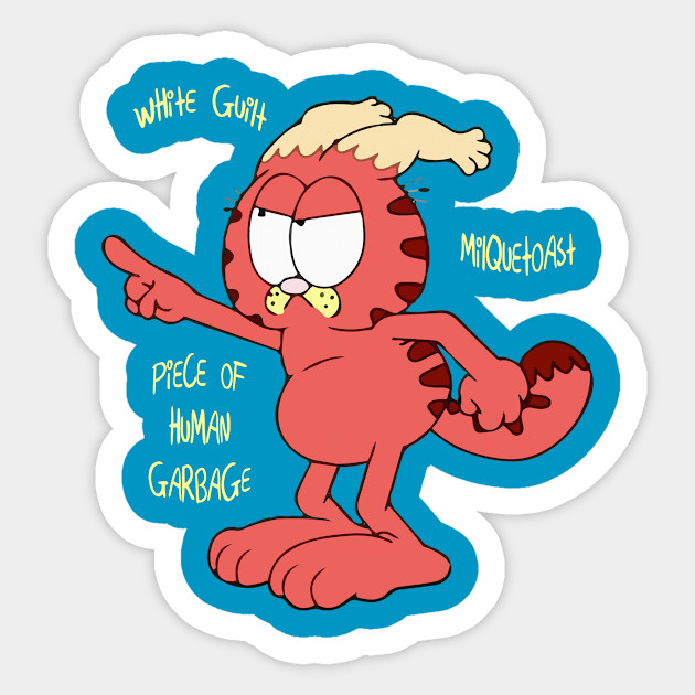 gazorpazorpfield rick morty garfield sticker teepublic gazorpazorpfield rick morty