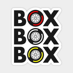 "Box Box Box" F1 Tyre Compound Design Magnet