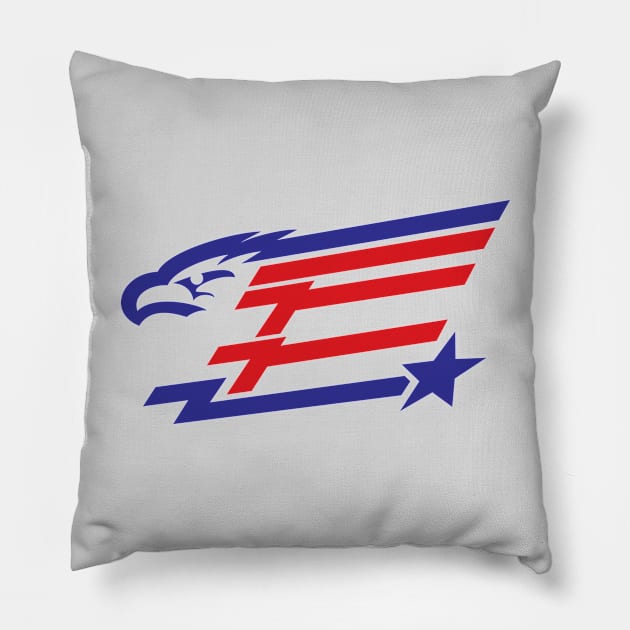 Eagle Maverick Pillow by Johnitees