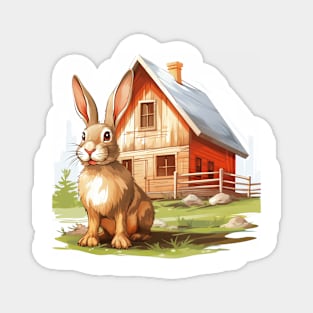 Farm Rabbit Magnet