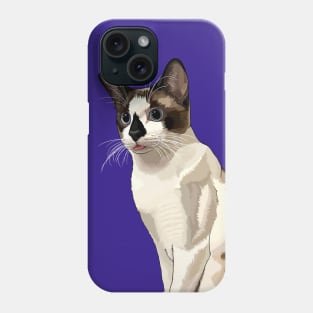 Seal Point Snowshoe Siamese Cat Blep Phone Case