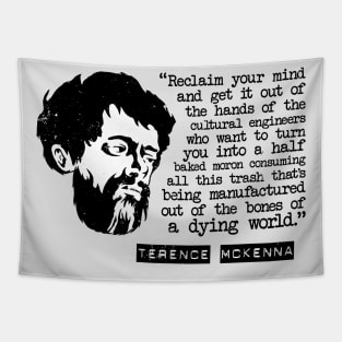 Terence McKenna "Reclaim Your Mind" Quote Tapestry