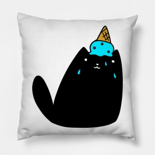 Icecream Black Cat Pillow