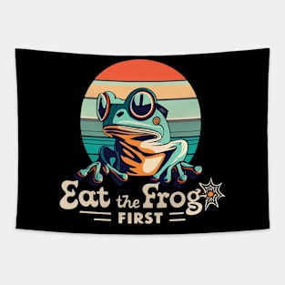 Eat The Frog First - Vintage Comic Time - Your own style Tapestry