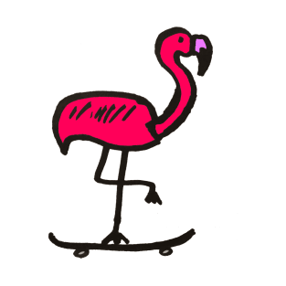 flamingo sk8 T-Shirt