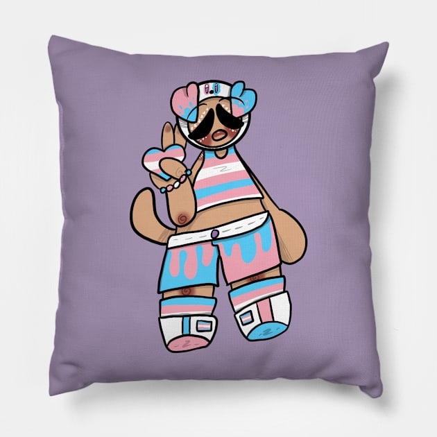 transgender whoman FtM Pillow by Shard Art