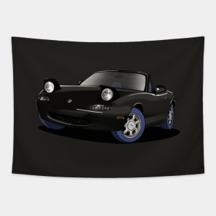 Black Mazda MX-5 Roadster Tapestry