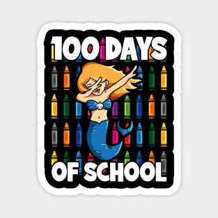 100 Days of School Dabbing Underwater Mermaid Magnet