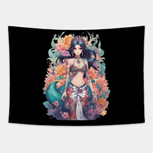 Black Hair Serpent Lady Tapestry