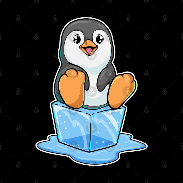 Penguin with Ice cubes by Markus Schnabel