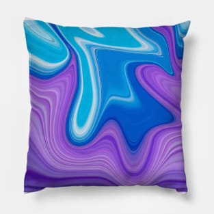 abstract liquid in purple color Pillow