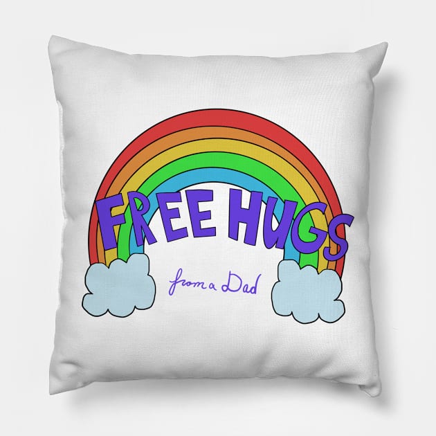 Free Hugs from a Dad Pillow by JustAshlei Designs