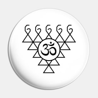 Saraswati Symbol Black Pin