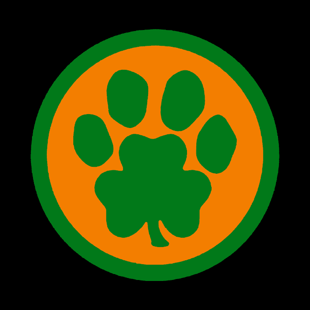 Paw Shamrock (green and orange) by BradyRain