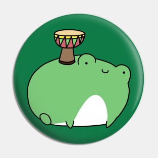 Frog Playing Djembe Pin