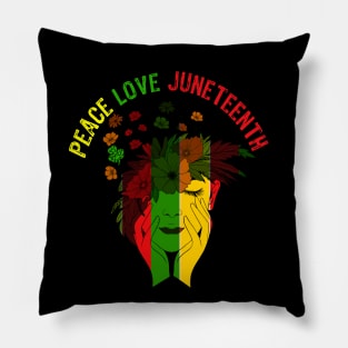 peace love Juneteenth 2024 St Patricks day Pillow