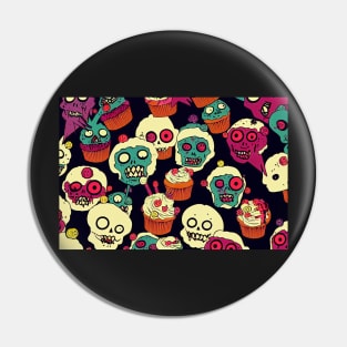 Punk Rock Zombies and Cupcakes Pin