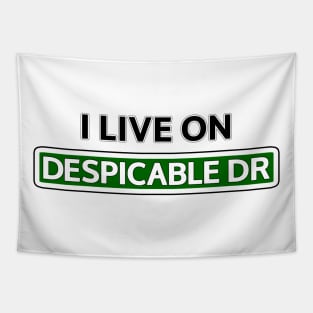 I live on Despicable Dr Tapestry