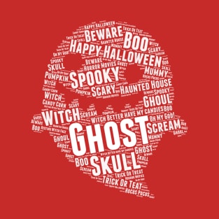 Halloween Ghost Word Art T-Shirt