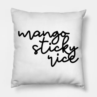 mango sticky rice - black Pillow