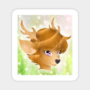 Deer Girl Magnet