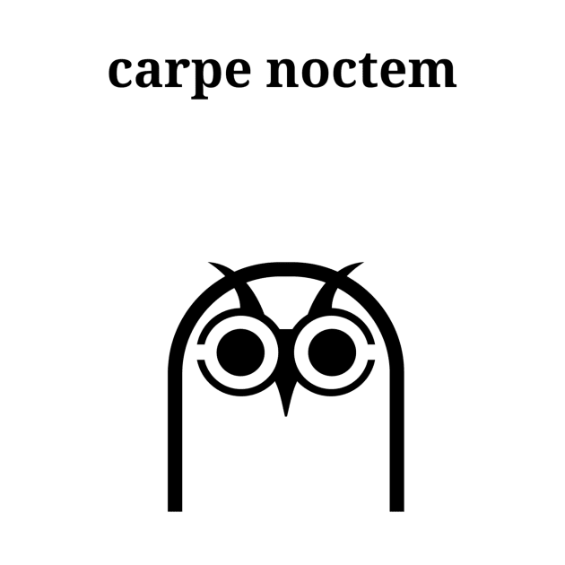 Carpe Noctem Owl by Qwerdenker Music Merch