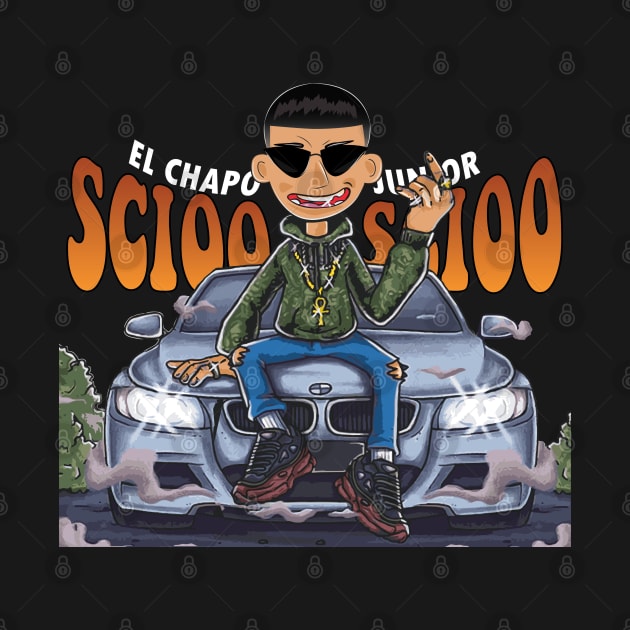 EL CHAPO JUNIOR RAPPER RAP HIP HOP ITALY CAPOPLAZA SFERA EBBASTA SALERNO MUSIC MILAN CAR GOLD NECKLACE CHAIN MONEY TRAP by thedoomseed