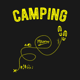 Camping Hiking Plan Map Awesome Hiker Camping T-Shirt