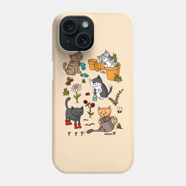 Gardening Cats Phone Case by Doodlecats 