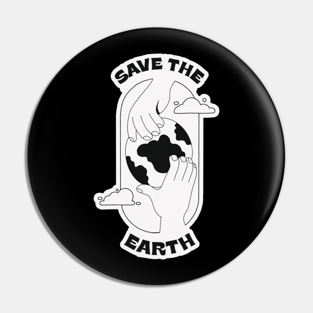 Save The Earth Pin by Shami Illustrates