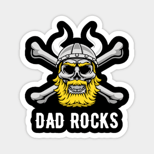 Viking Skull Dad Rocks Magnet