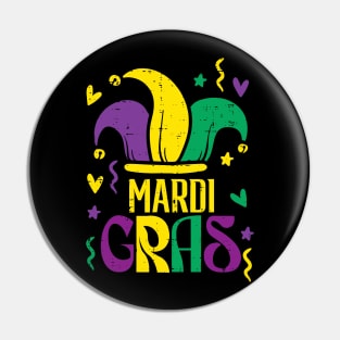 Mardi Gras Jester Hat Outfit Carnival Pin