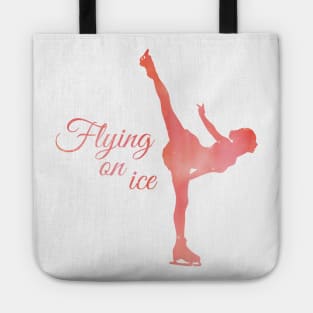 Figure skating - Ice skating girl - pink arabesque pose - ice skater Tote