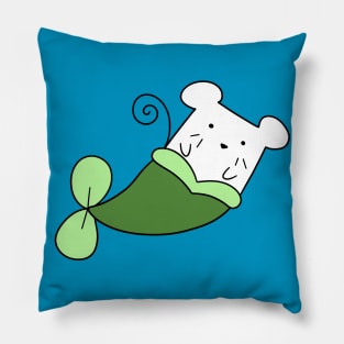 White Mermaid Mouse Pillow