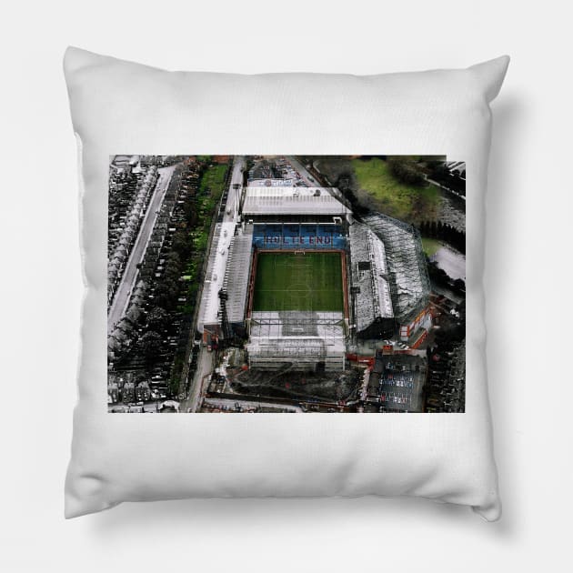 Aston villa football club, Villa Park Then and Now print poster Artwork Pillow by madein1874