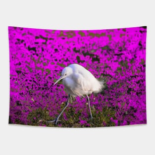 Grus into pink Tapestry