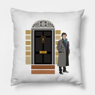 Sherlock Outside 221b Pillow