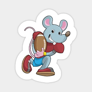 Mouse at Football with Equipment Magnet