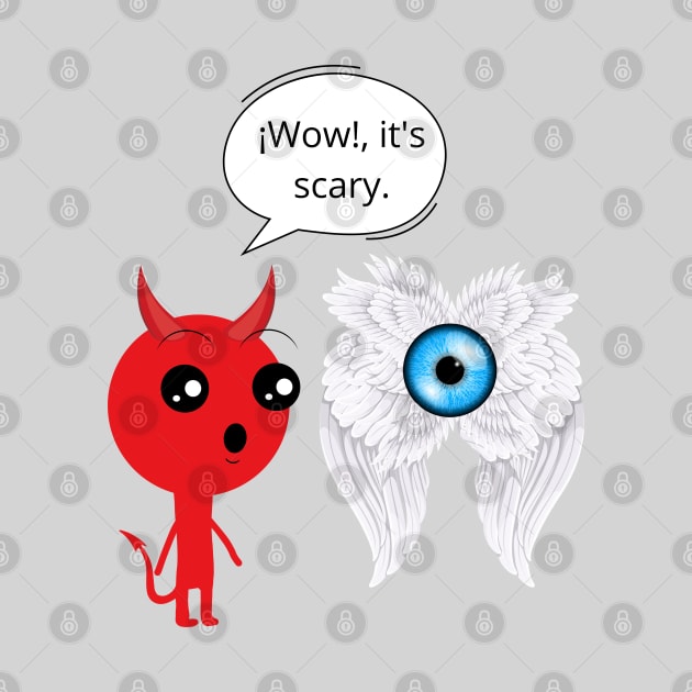 Devil and angel by Gerson's monsters