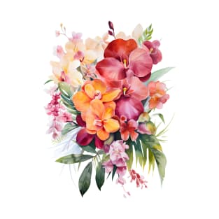 Tropical Paradise Watercolor flowers Vol.01 T-Shirt