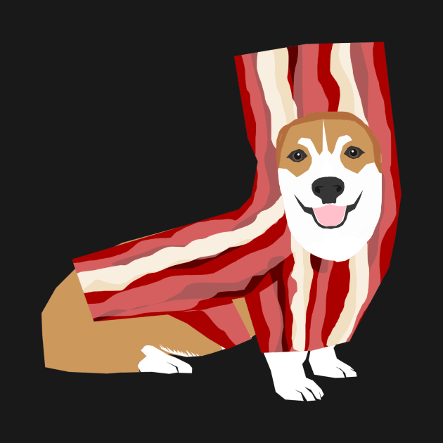 Corgi loves Bacon by friendlypets