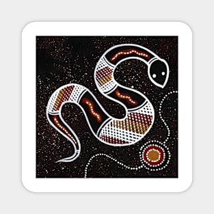 Aboriginal Art - Snake 2 Magnet