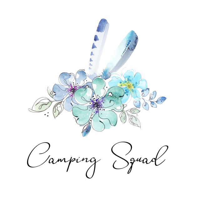 Camping Squad design in blue by Anines Atelier