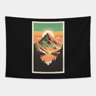 Sunset Mountain Range Tapestry