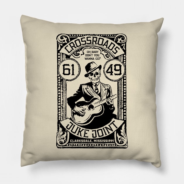 Crossroads, Juke Joint Pillow by CosmicAngerDesign